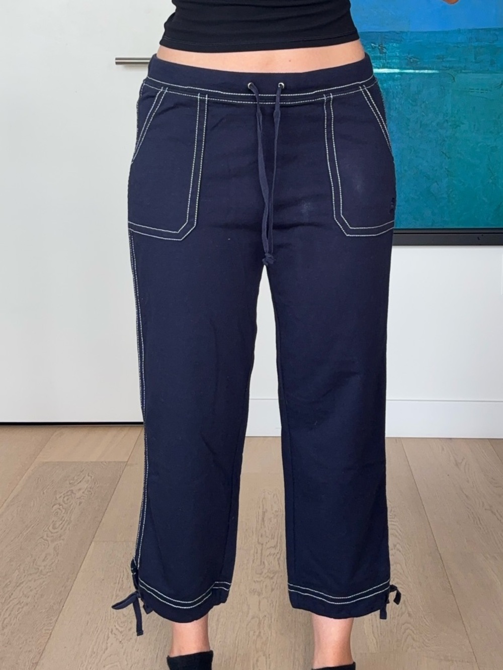 Navy Oleg Cassini Sport y2k Capris